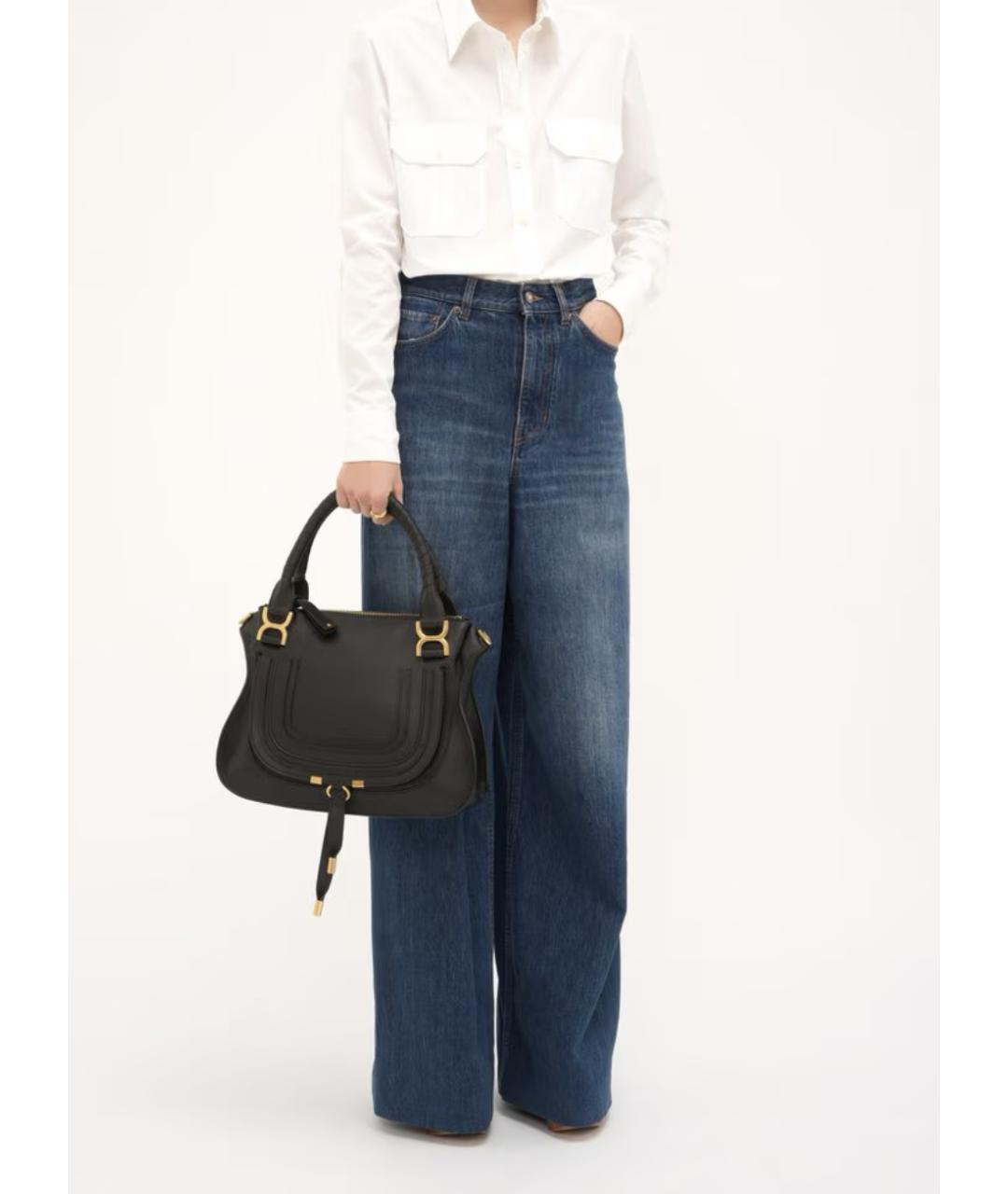 CHLOE Черная кожаная сумка через плечо, фото 7