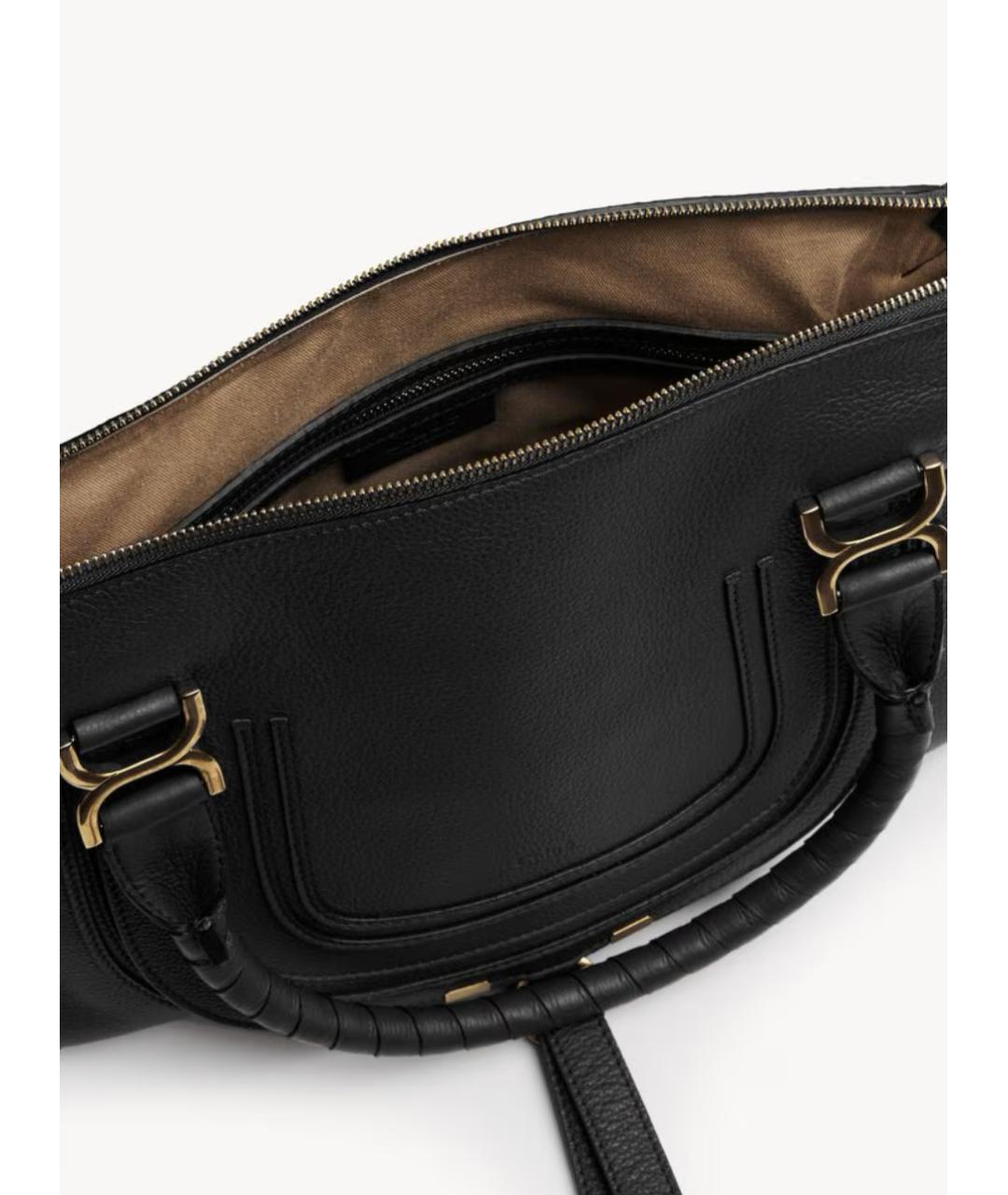 CHLOE Черная кожаная сумка через плечо, фото 6