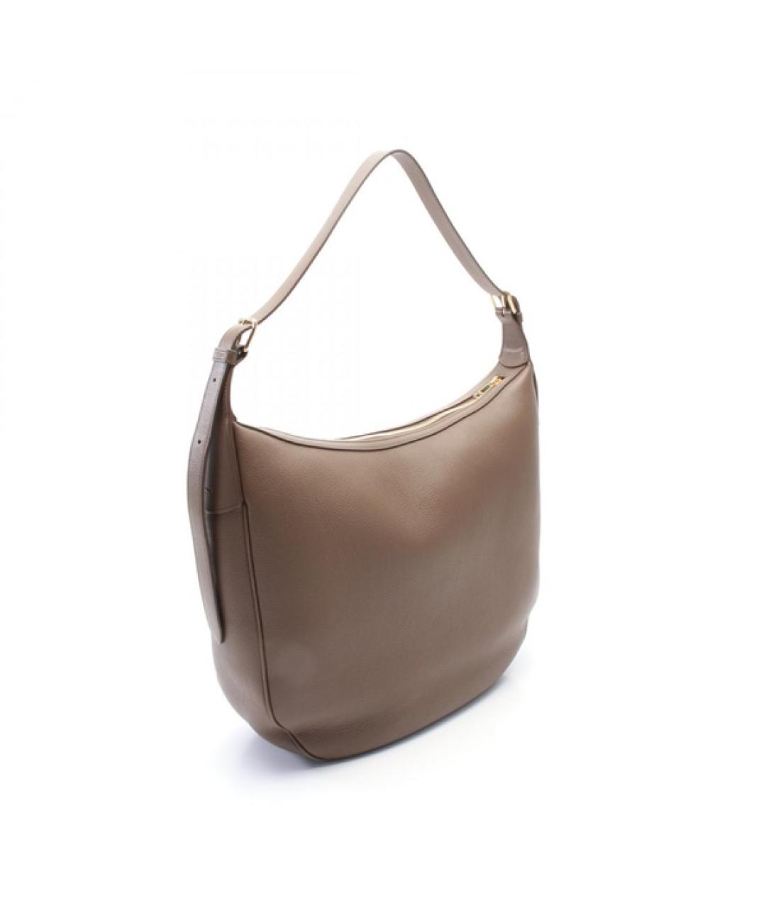 CELINE Коричневая кожаная сумка через плечо, фото 2