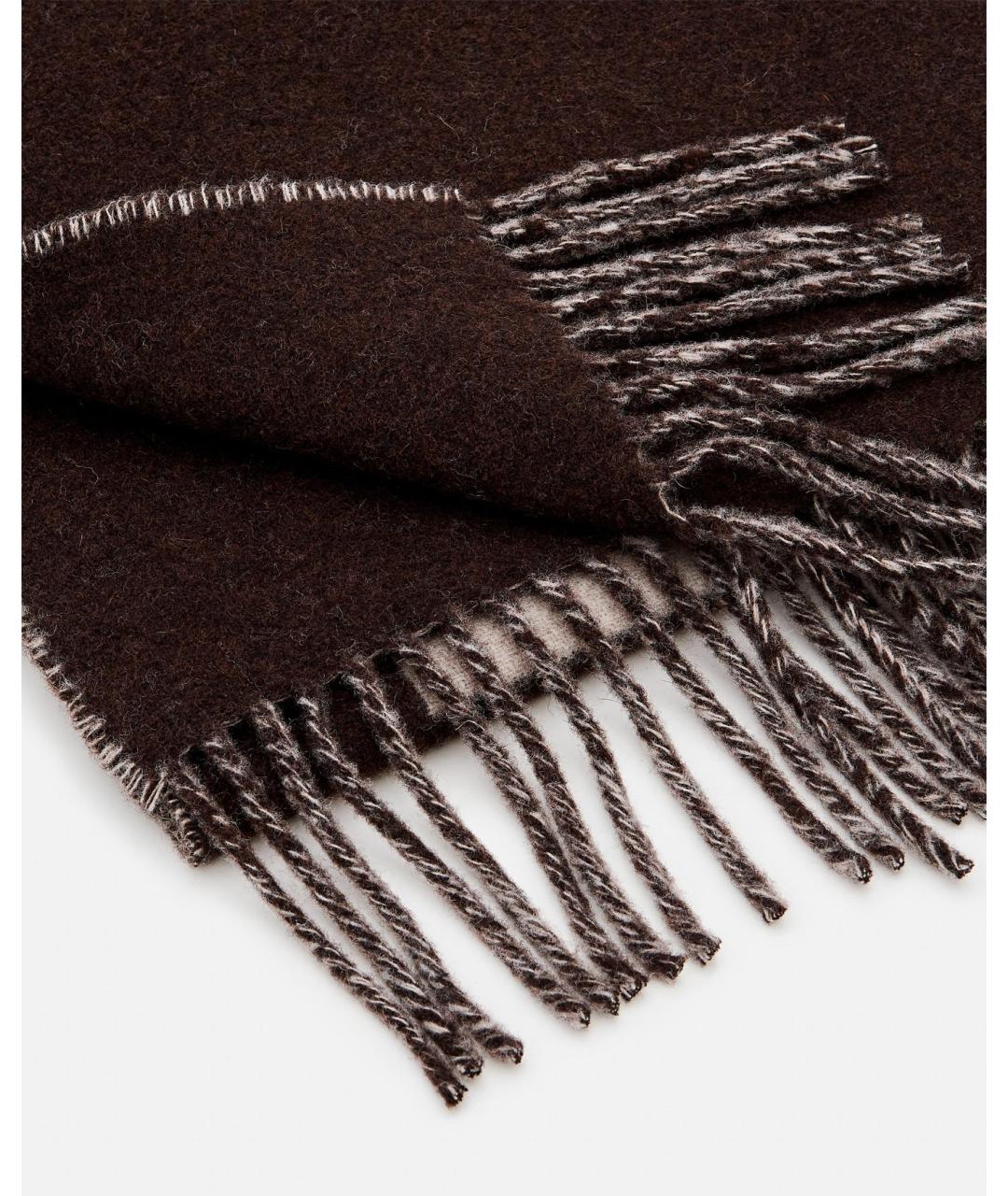 JACQUEMUS Коричневый шерстяной шарф, фото 3