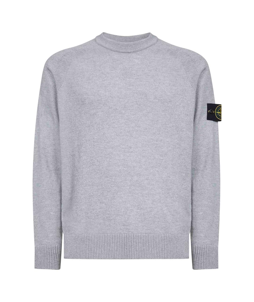 STONE ISLAND Серый шерстяной джемпер / свитер, фото 1