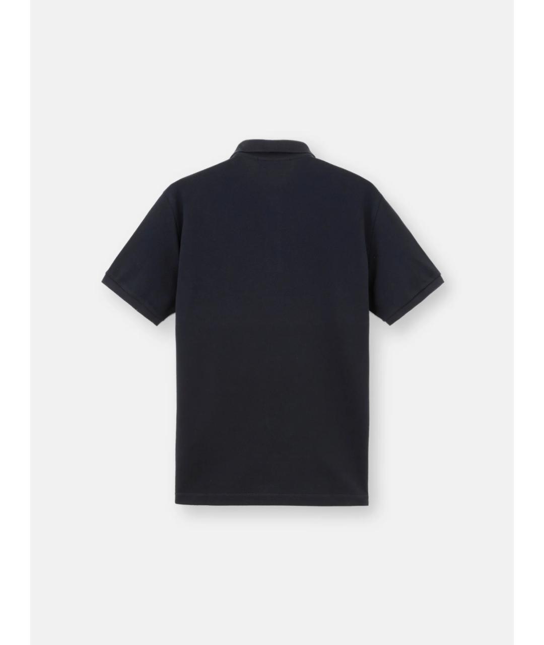 STONE ISLAND Темно-синее хлопковое поло с коротким рукавом, фото 4