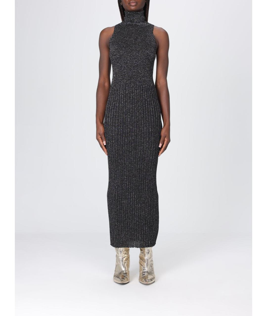 MOSCHINO JEANS Черное вискозное повседневное платье, фото 4