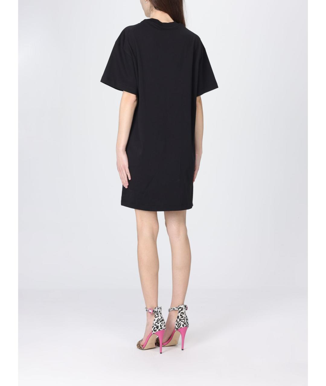 MOSCHINO JEANS Черное хлопковое повседневное платье, фото 3