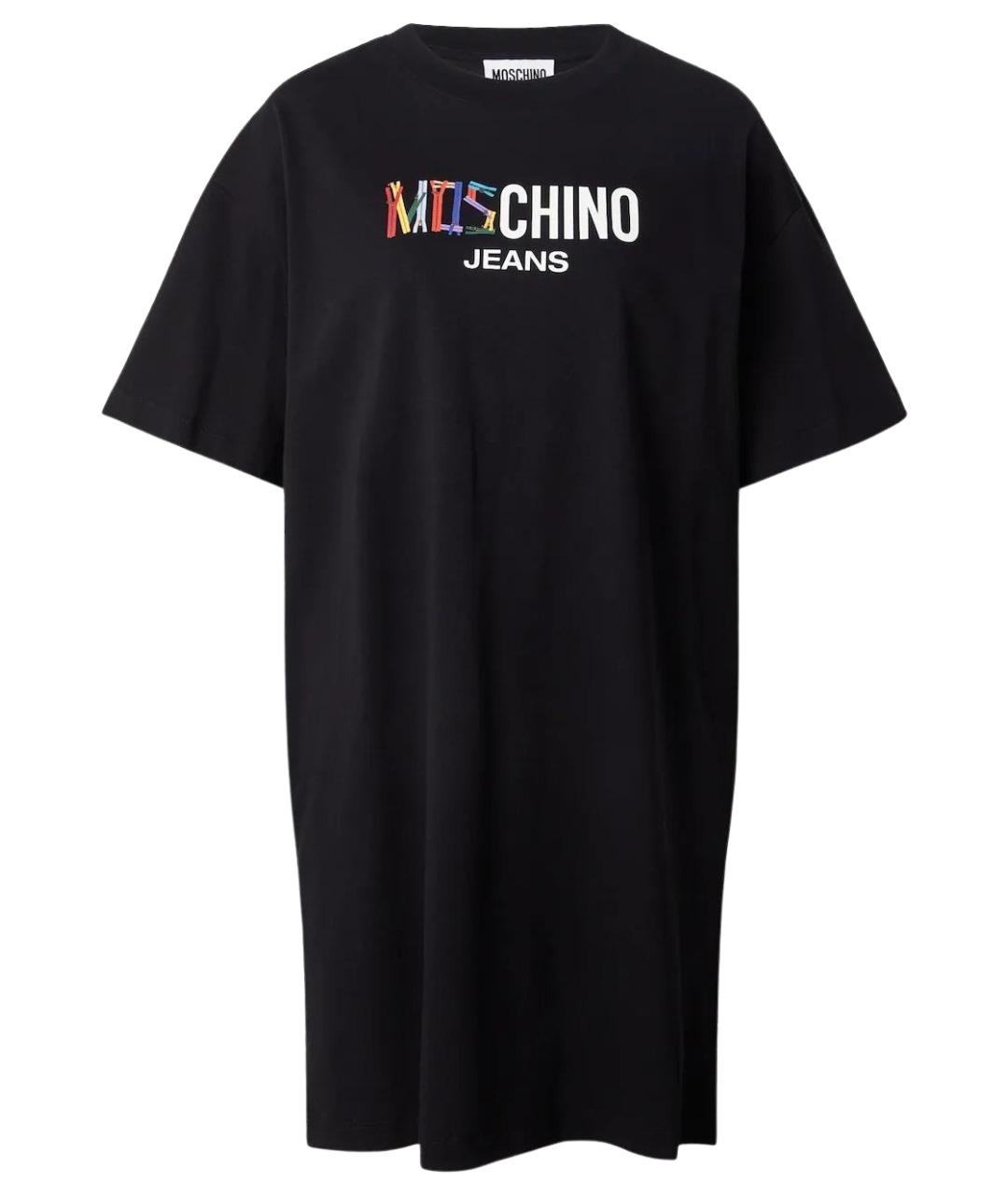 MOSCHINO JEANS Черное хлопковое повседневное платье, фото 1