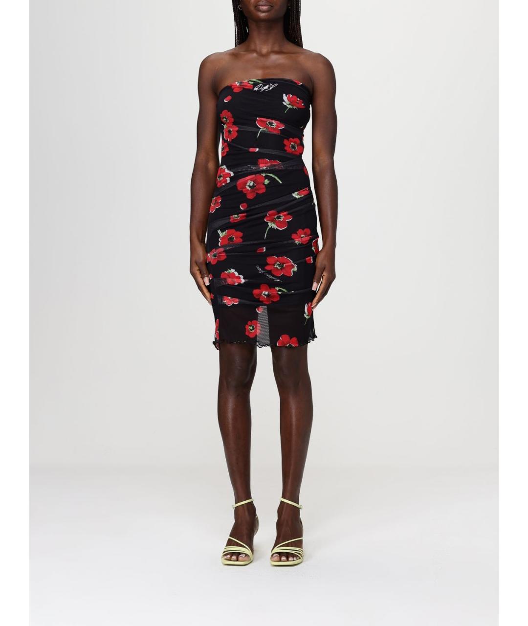 MOSCHINO JEANS Черное полиэстеровое повседневное платье, фото 2