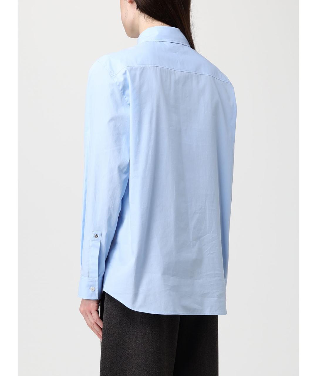 MOSCHINO JEANS Голубая хлопковая рубашка, фото 3