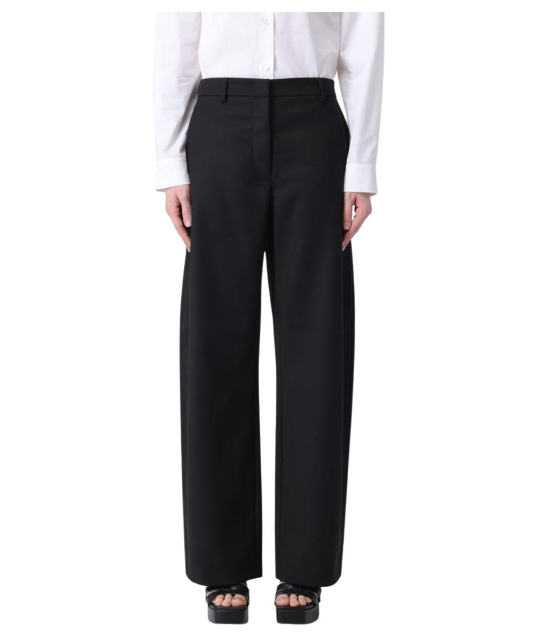 MOSCHINO JEANS Черные шерстяные прямые брюки, фото 1