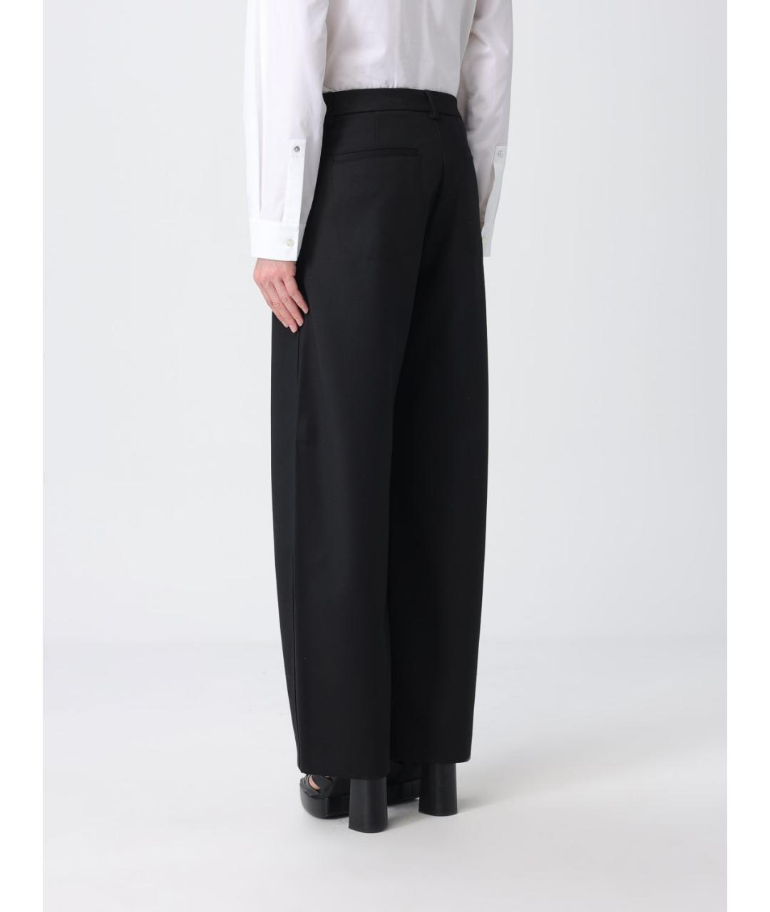 MOSCHINO JEANS Черные шерстяные прямые брюки, фото 2