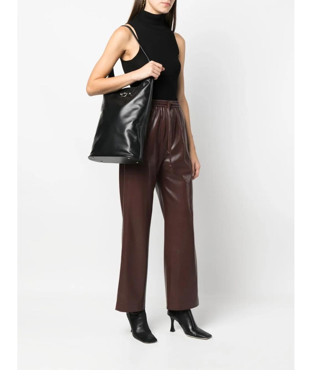 DURAZZI Черная кожаная сумка через плечо, фото 3