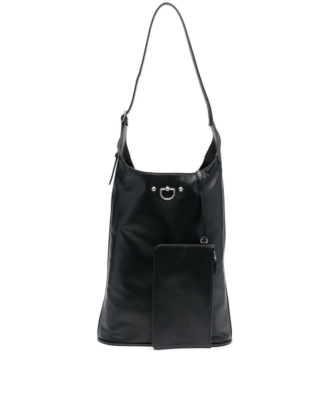 DURAZZI Черная кожаная сумка через плечо, фото 4