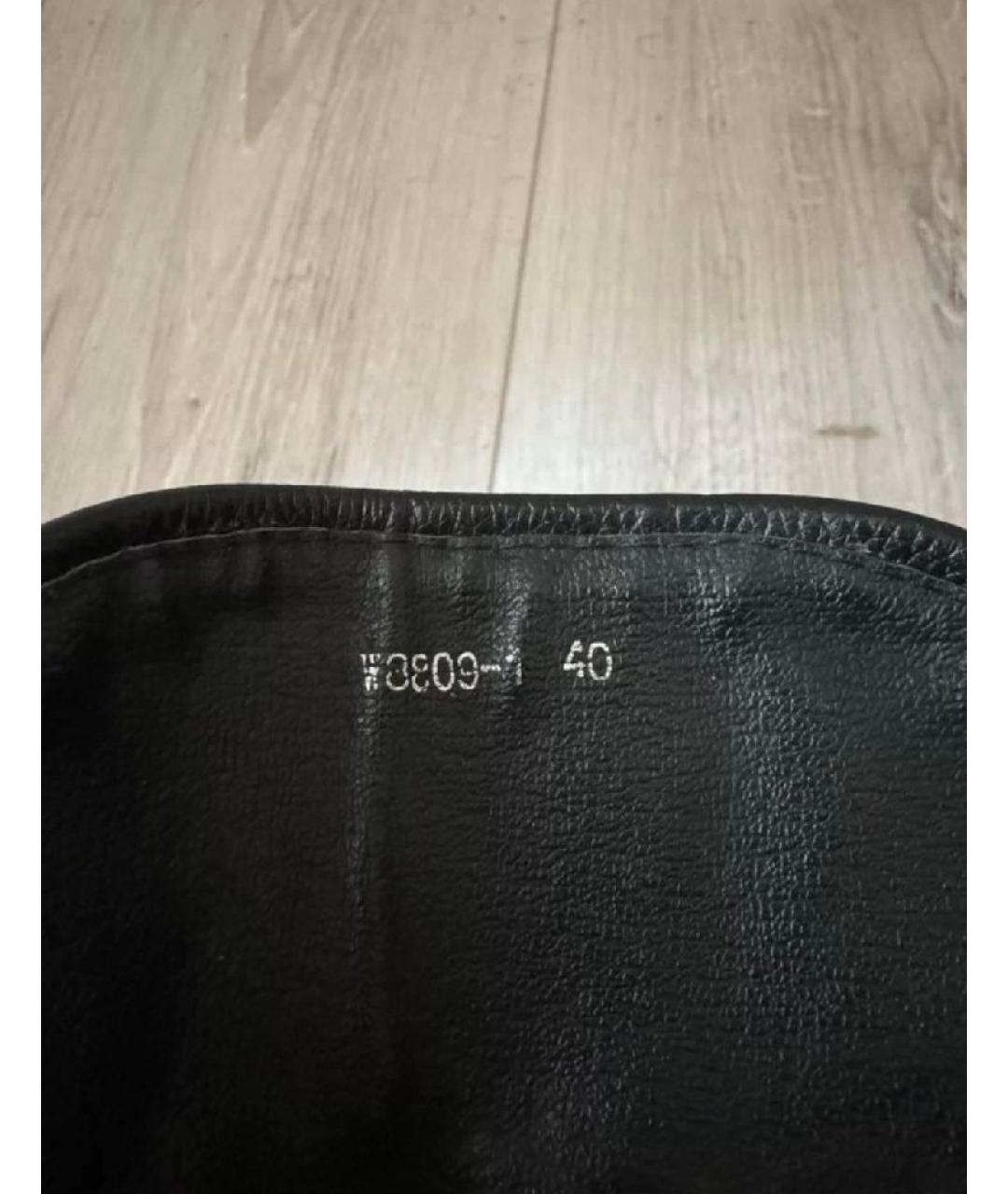 ALEXANDER MCQUEEN Черные кожаные высокие ботинки, фото 7