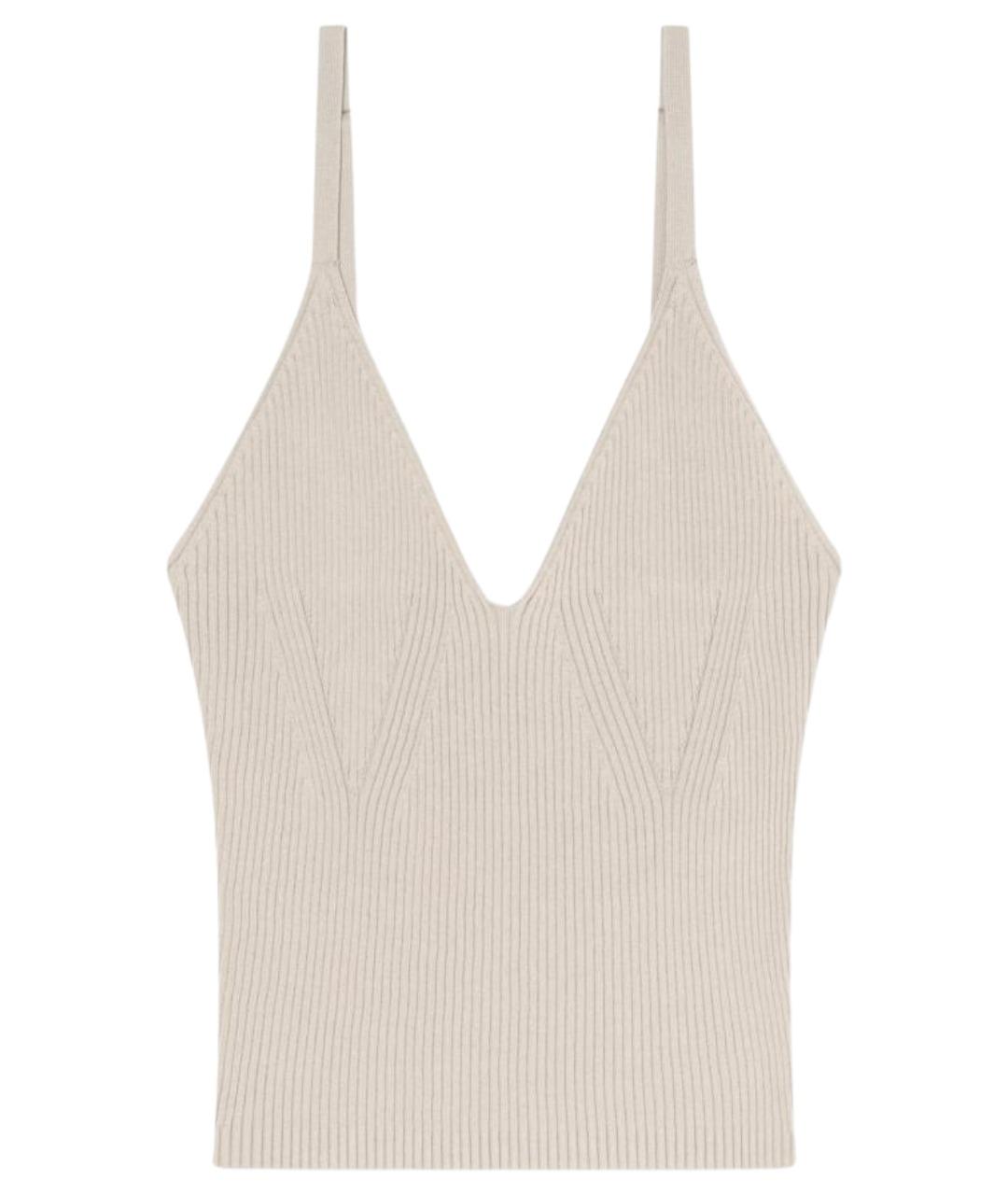 ARMANI EXCHANGE Бежевая вискозная майка, фото 1