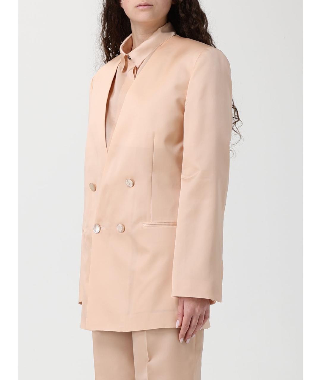 ALBERTA FERRETTI Розовый шелковый жакет/пиджак, фото 4