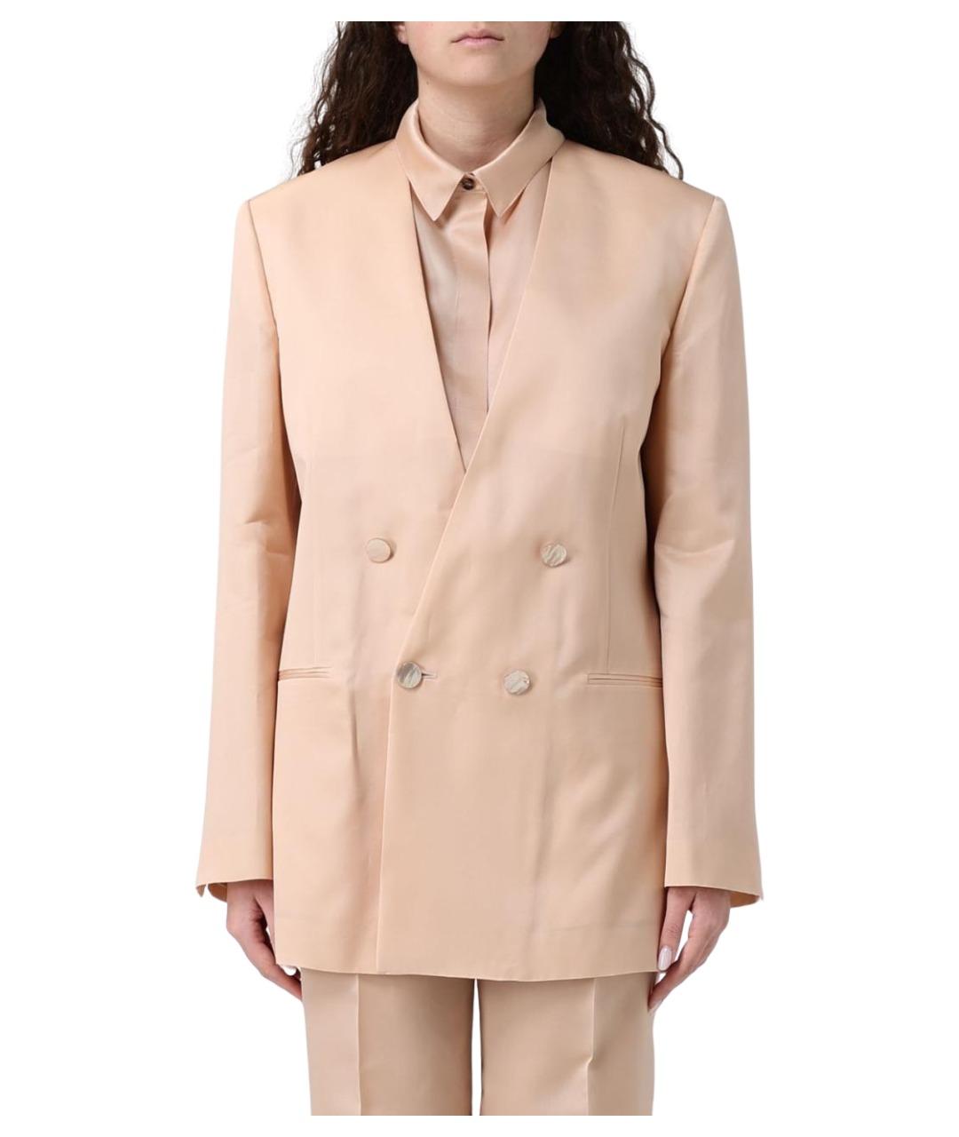 ALBERTA FERRETTI Розовый шелковый жакет/пиджак, фото 1