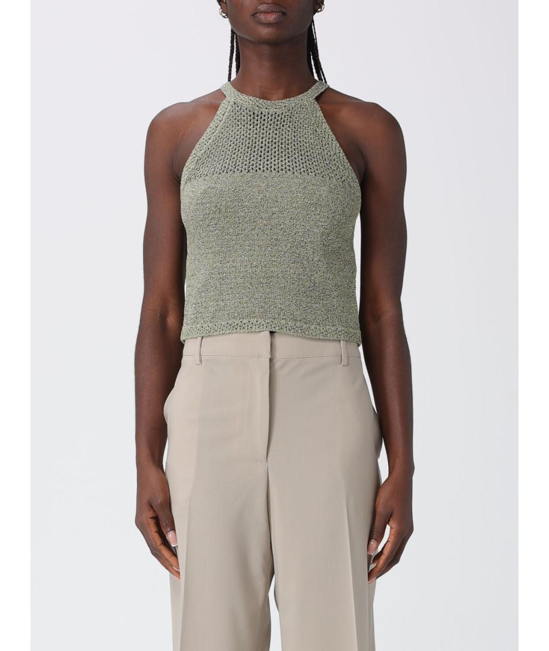 ARMANI EXCHANGE Хаки хлопковая майка, фото 2