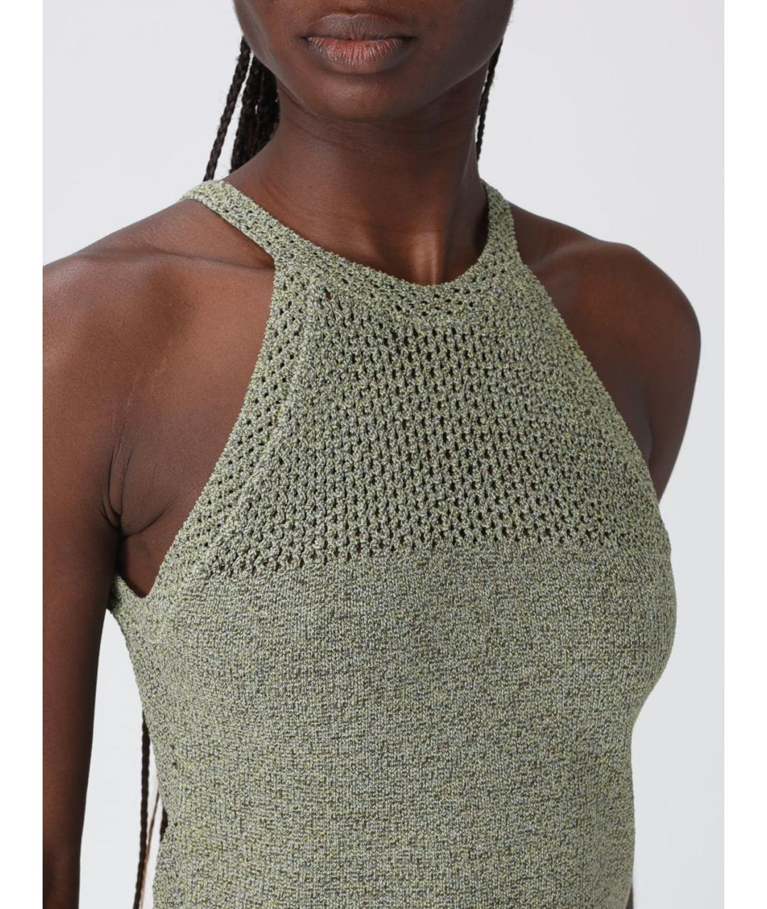 ARMANI EXCHANGE Хаки хлопковая майка, фото 4