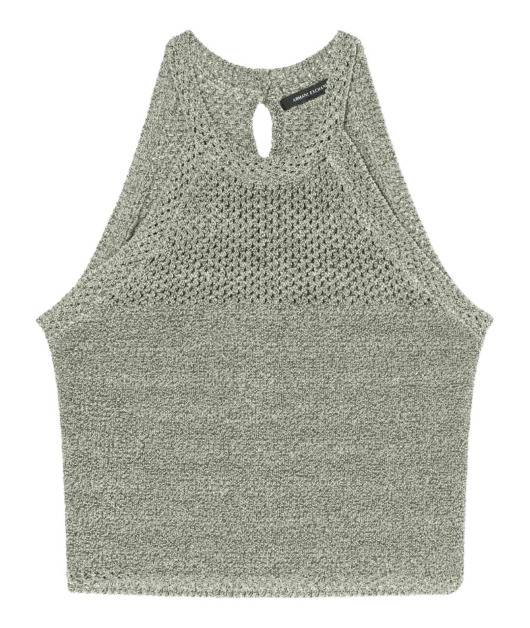 ARMANI EXCHANGE Хаки хлопковая майка, фото 1