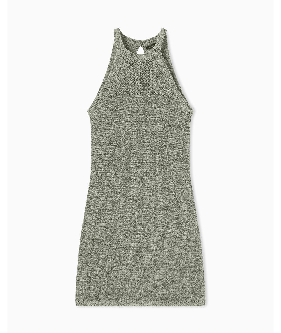 ARMANI EXCHANGE Хаки хлопковое повседневное платье, фото 5