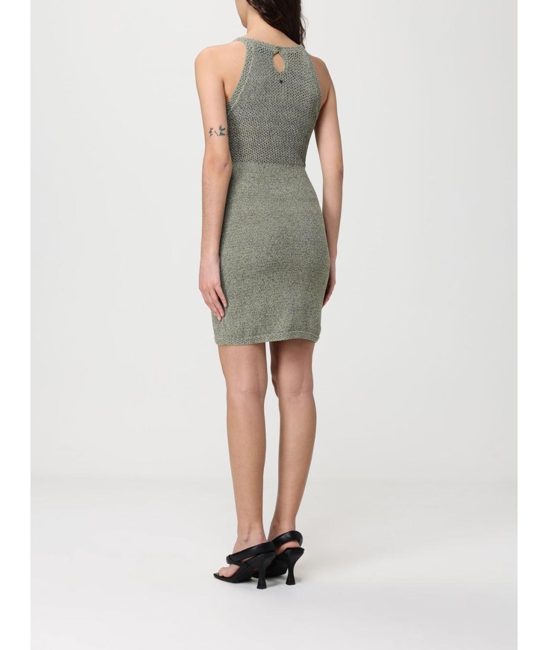 ARMANI EXCHANGE Хаки хлопковое повседневное платье, фото 3