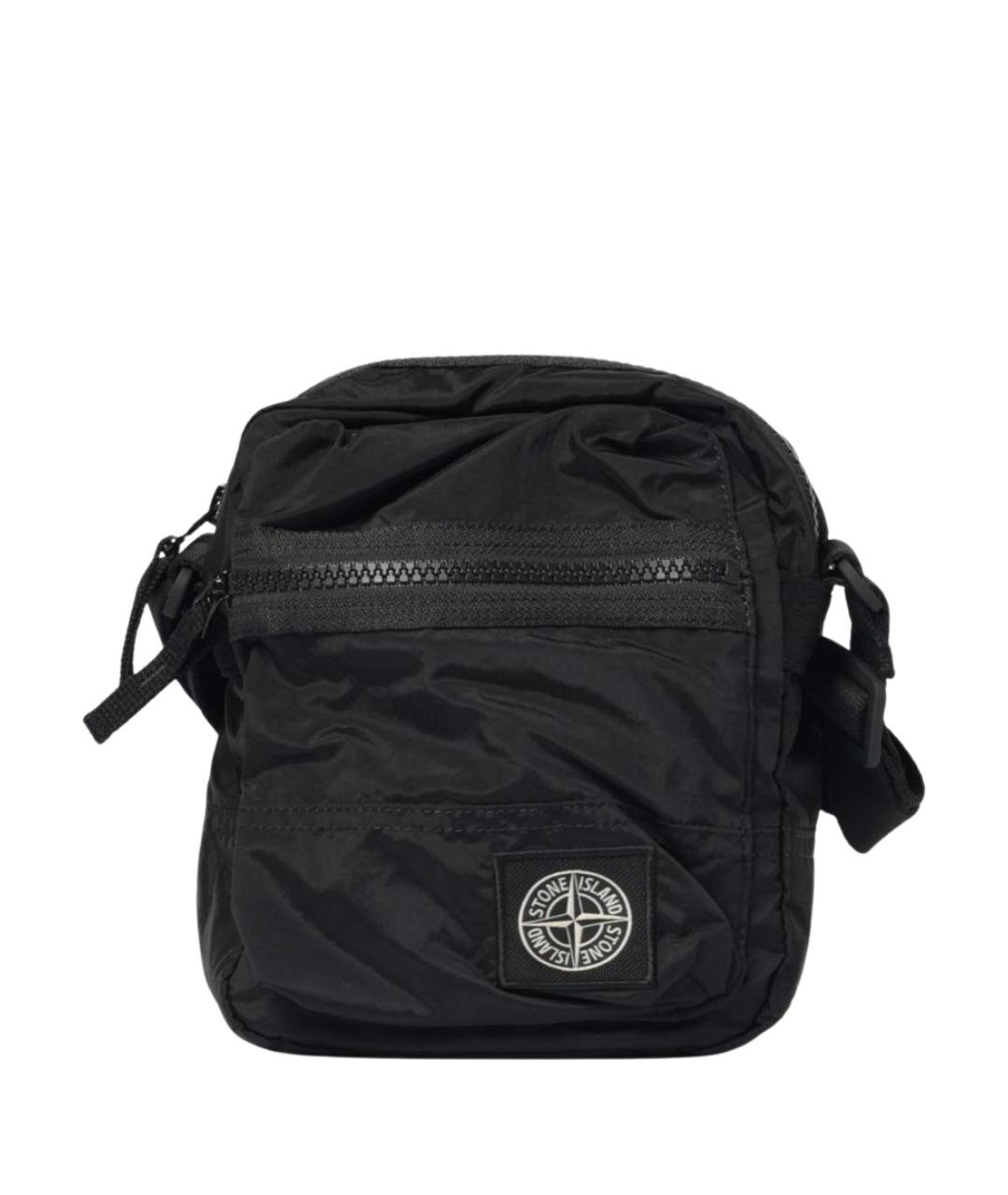 STONE ISLAND Черная сумка на плечо из искусственной кожи, фото 1