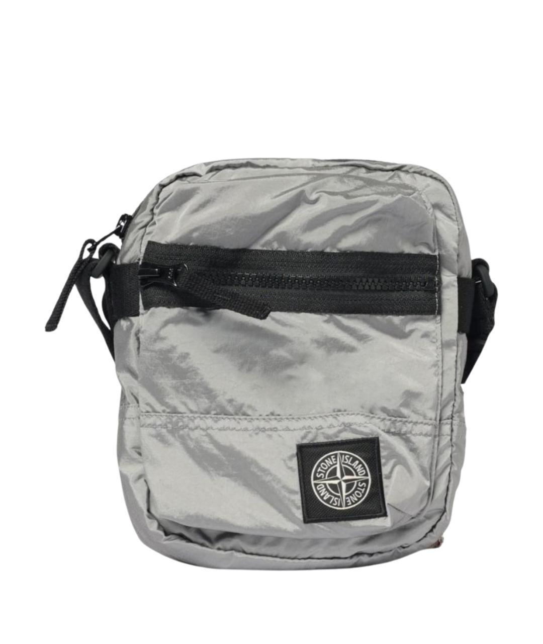 STONE ISLAND Серая сумка на плечо из искусственной кожи, фото 1