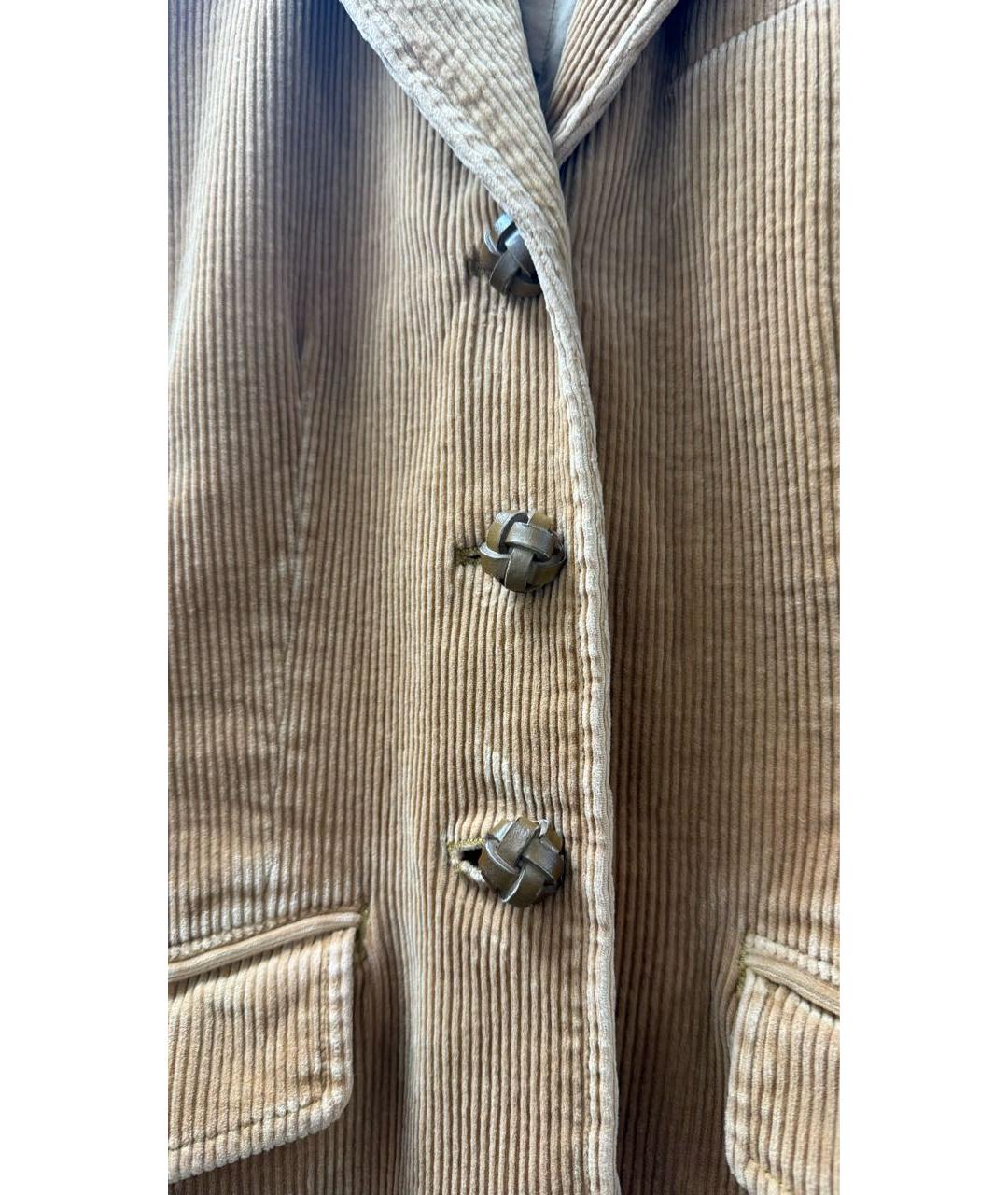 RALPH LAUREN Коричневый хлопко-эластановый жакет/пиджак, фото 3