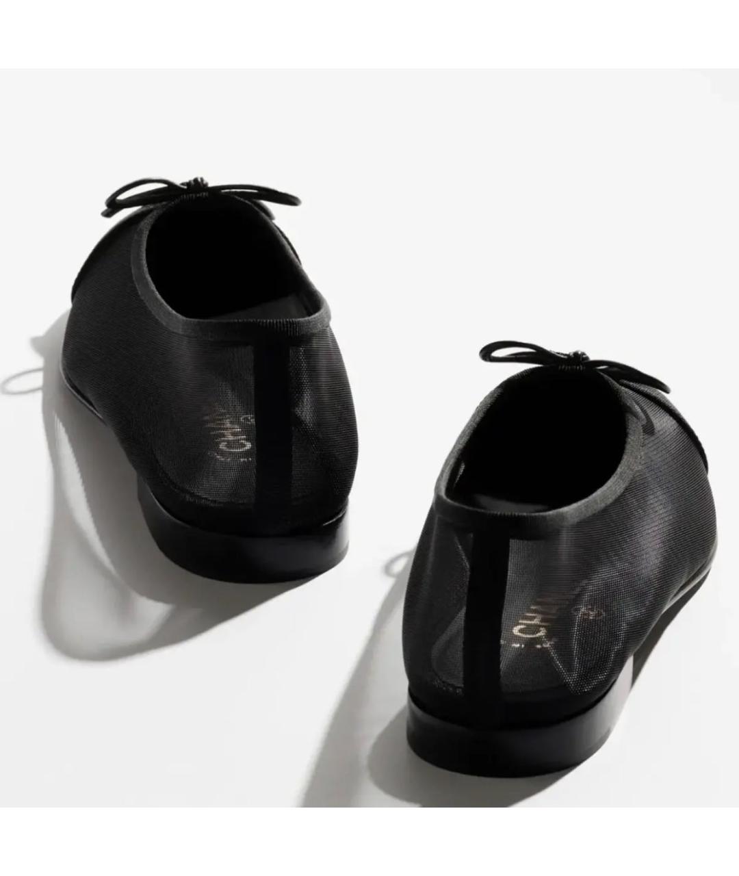 CHANEL Черные текстильные балетки, фото 7