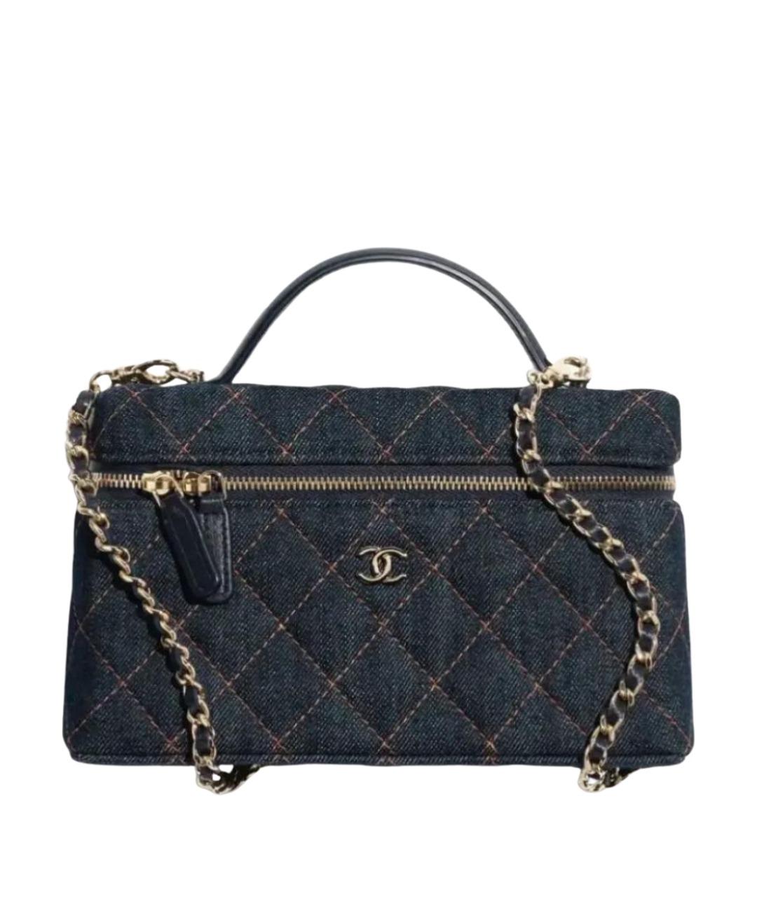 CHANEL Темно-синяя деним сумка через плечо, фото 1