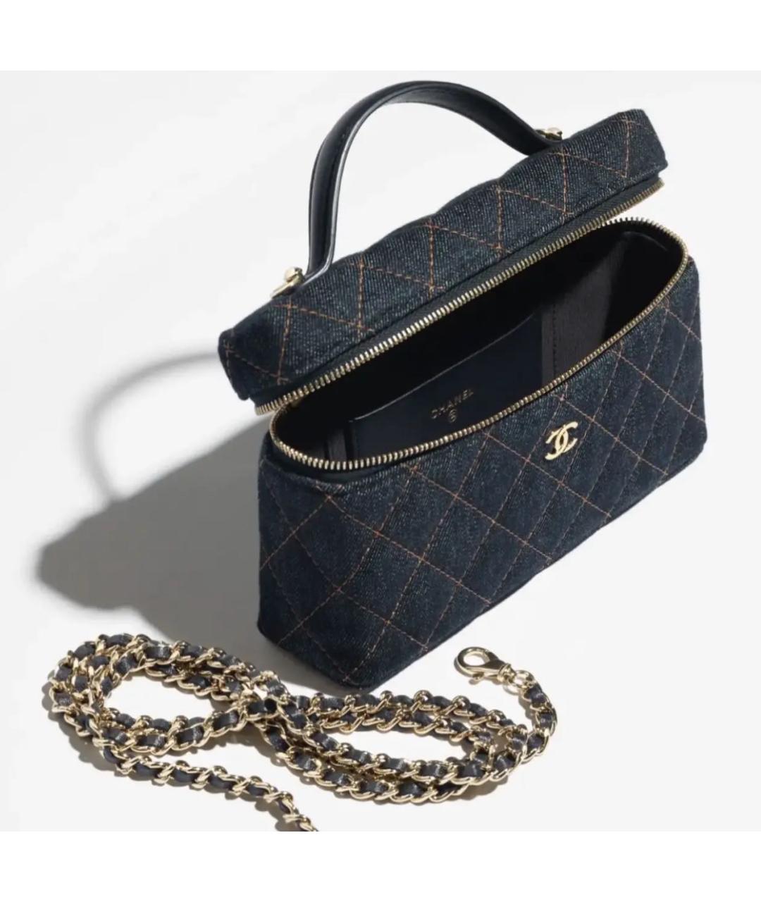 CHANEL Темно-синяя деним сумка через плечо, фото 3