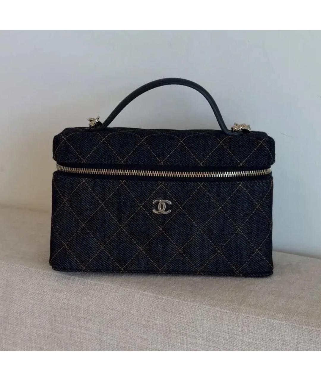 CHANEL Темно-синяя деним сумка через плечо, фото 6