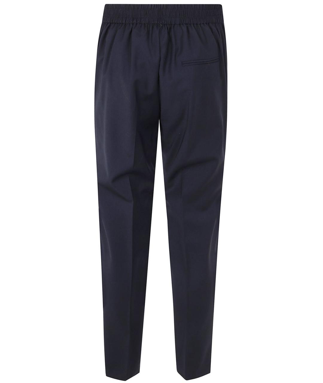 KILTIE Синие шерстяные прямые брюки, фото 2