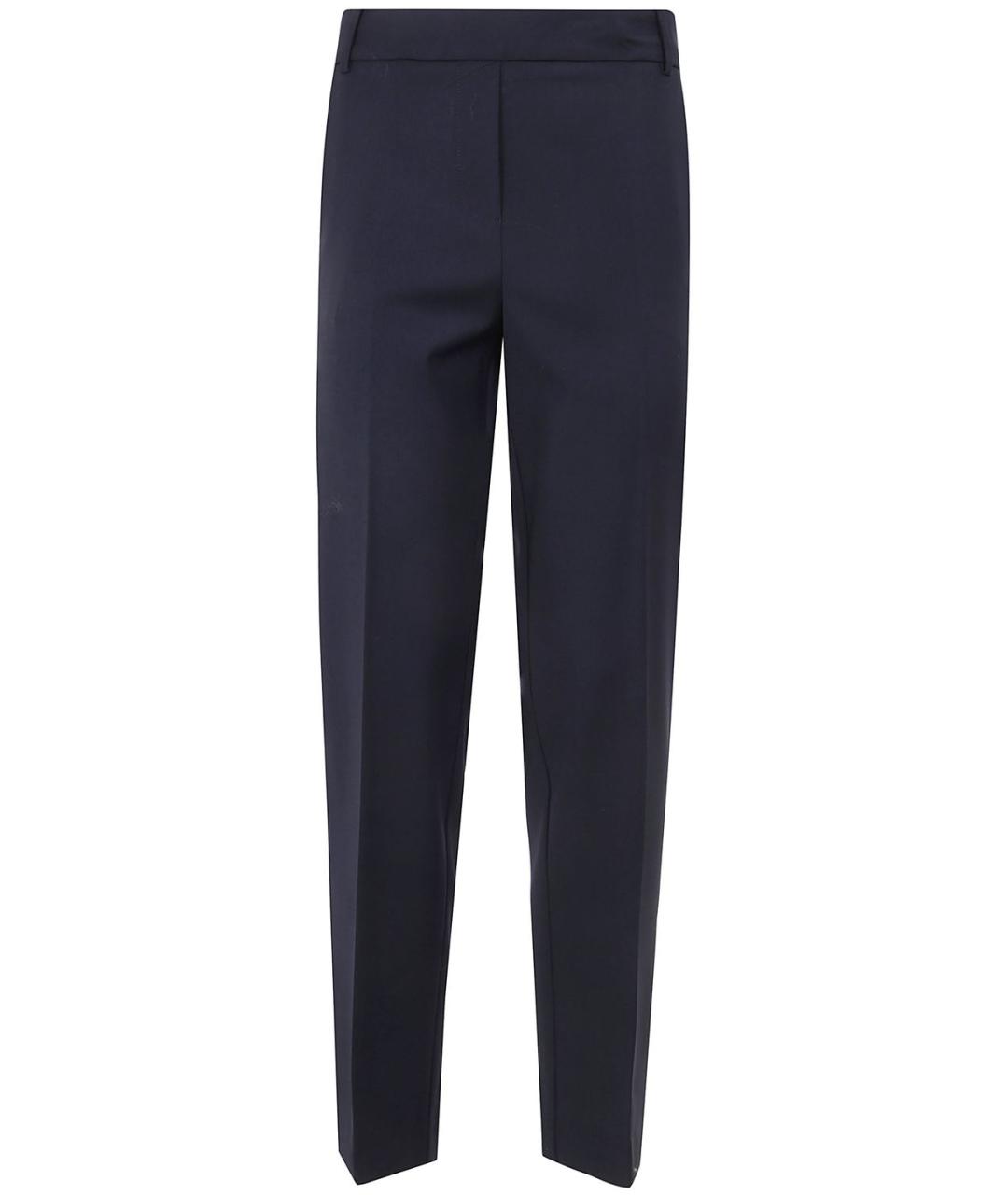 KILTIE Синие шерстяные прямые брюки, фото 1