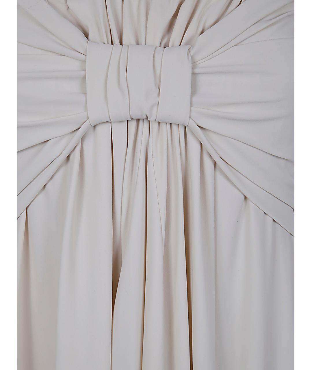 CHIARA BONI Белое полиамидовое вечернее платье, фото 3