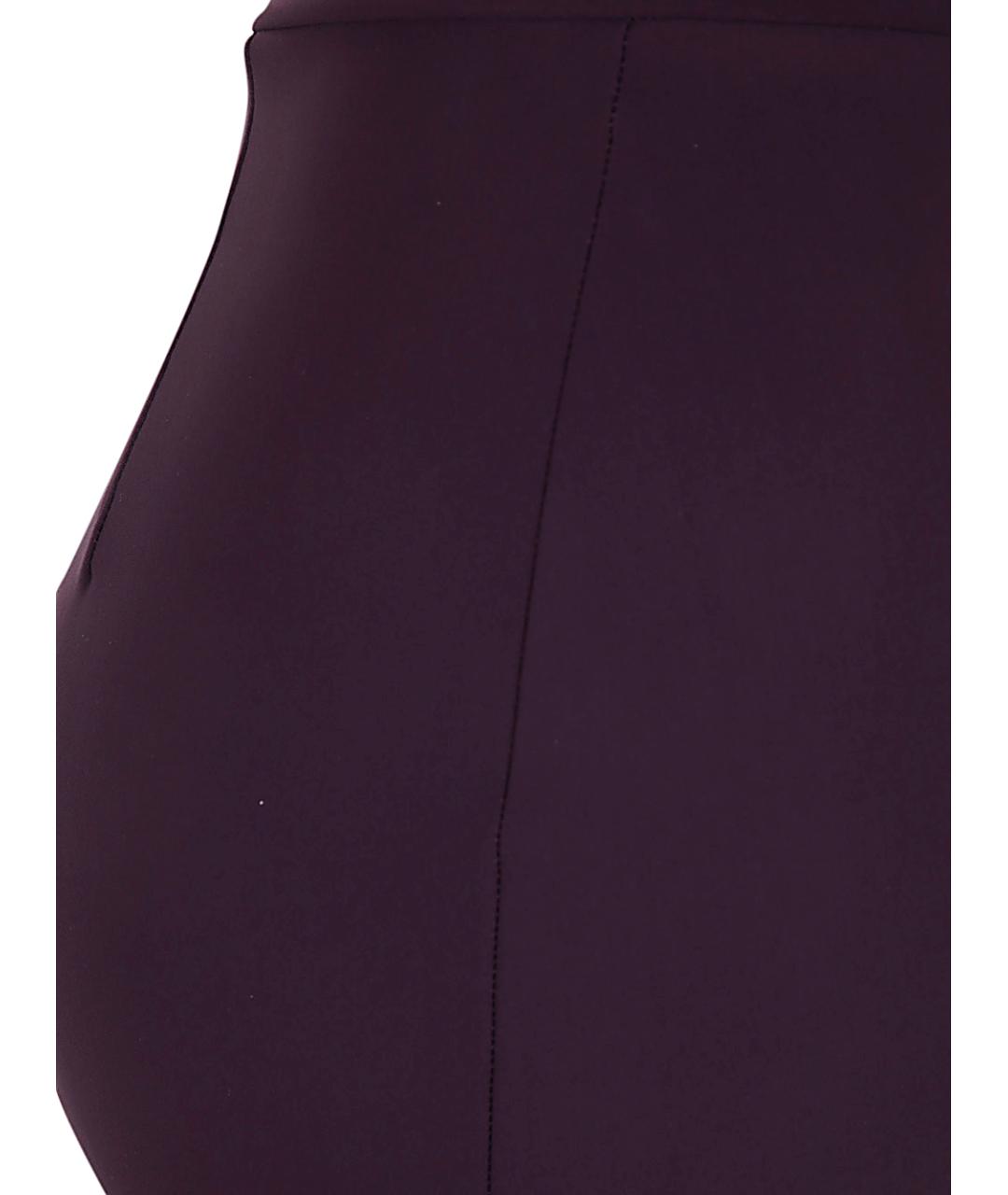CHIARA BONI Фиолетовые полиамидовые прямые брюки, фото 3