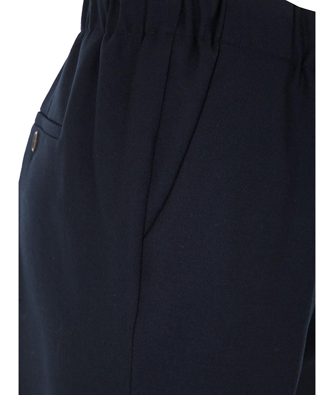 KILTIE Синие шерстяные прямые брюки, фото 3