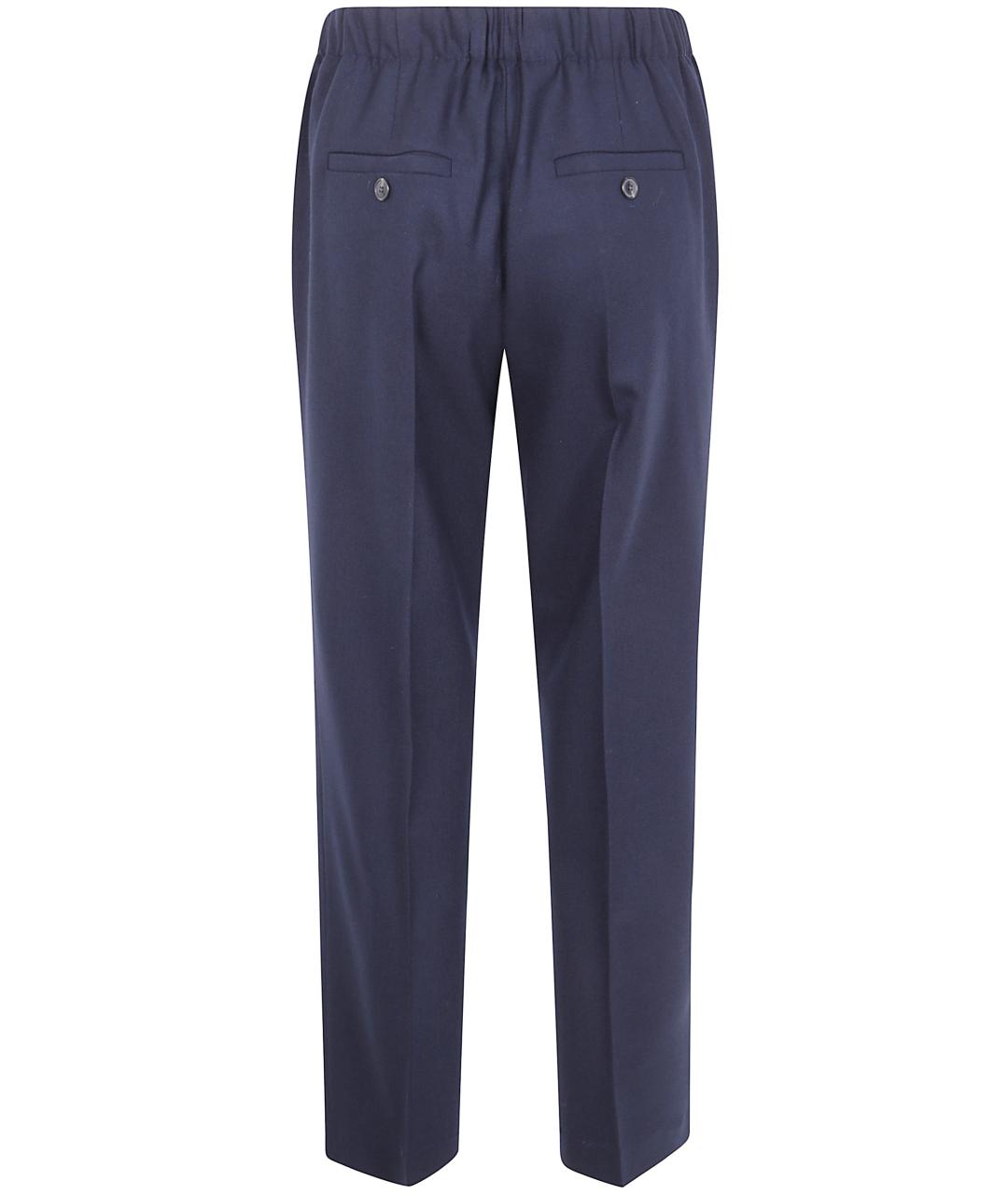 KILTIE Синие шерстяные прямые брюки, фото 2