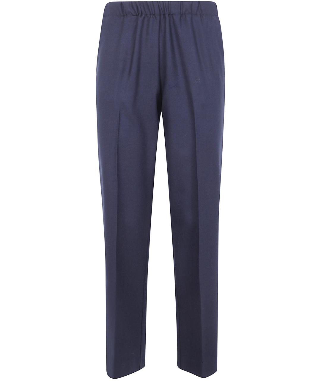 KILTIE Синие шерстяные прямые брюки, фото 1