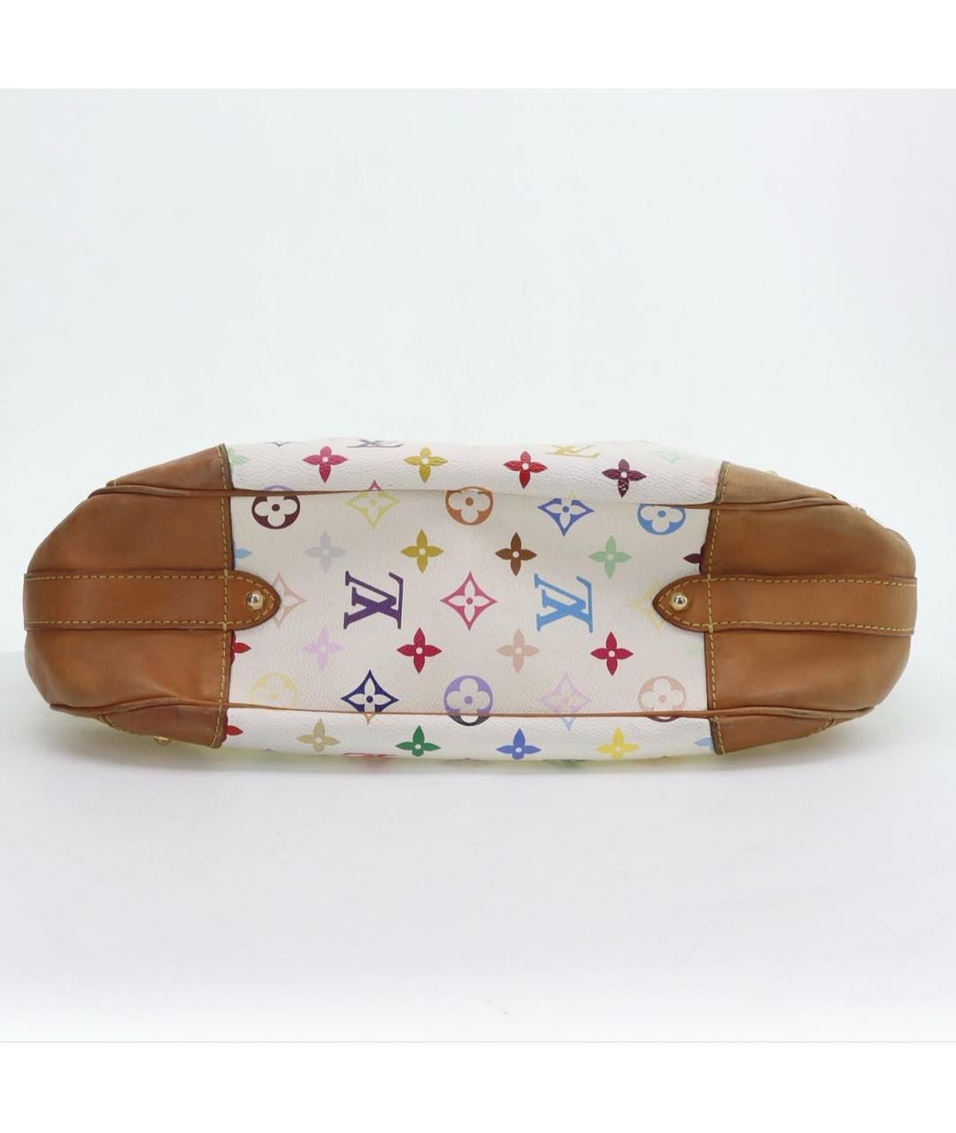 LOUIS VUITTON Белая кожаная сумка с короткими ручками, фото 8