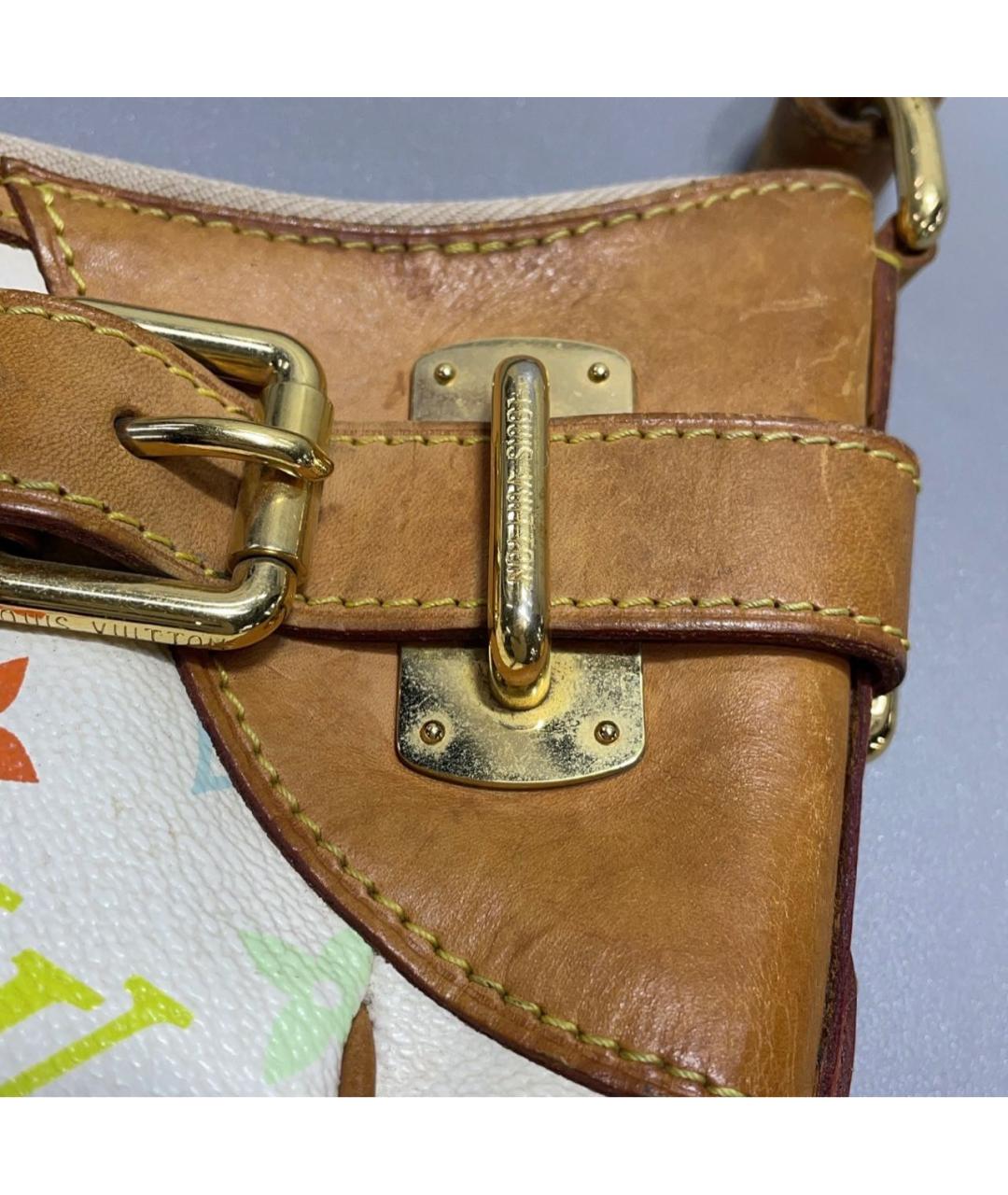 LOUIS VUITTON Белая кожаная сумка с короткими ручками, фото 7