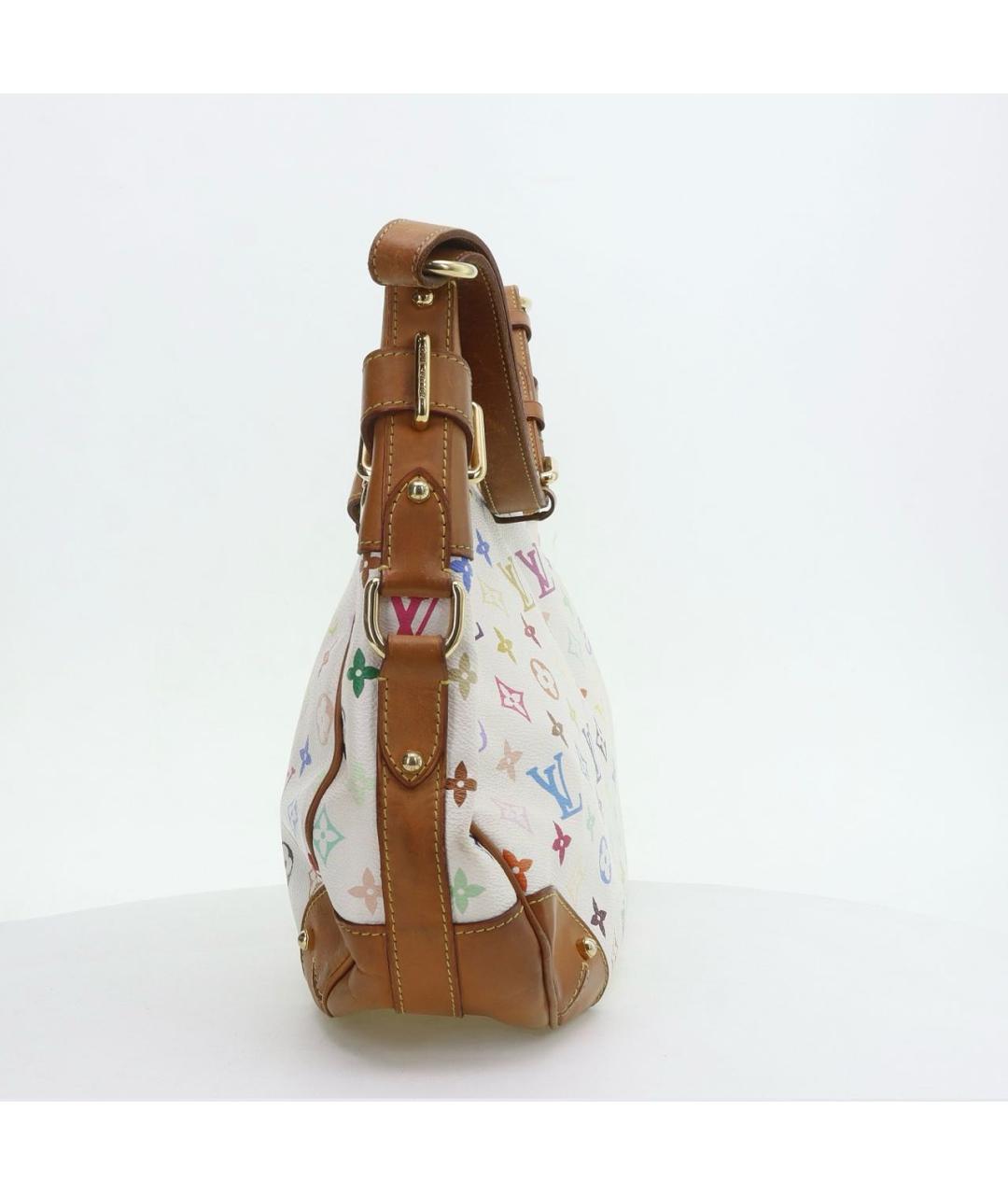 LOUIS VUITTON Белая кожаная сумка с короткими ручками, фото 2