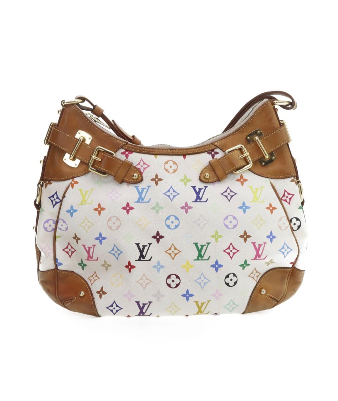 LOUIS VUITTON Белая кожаная сумка с короткими ручками, фото 9