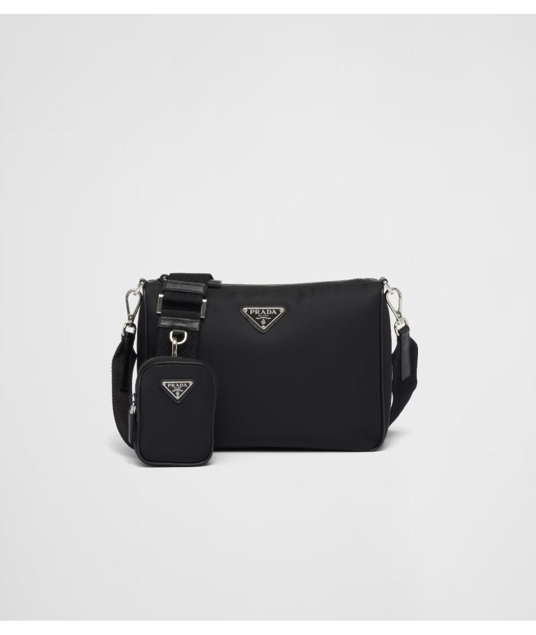 PRADA Черная синтетическая сумка на плечо, фото 8