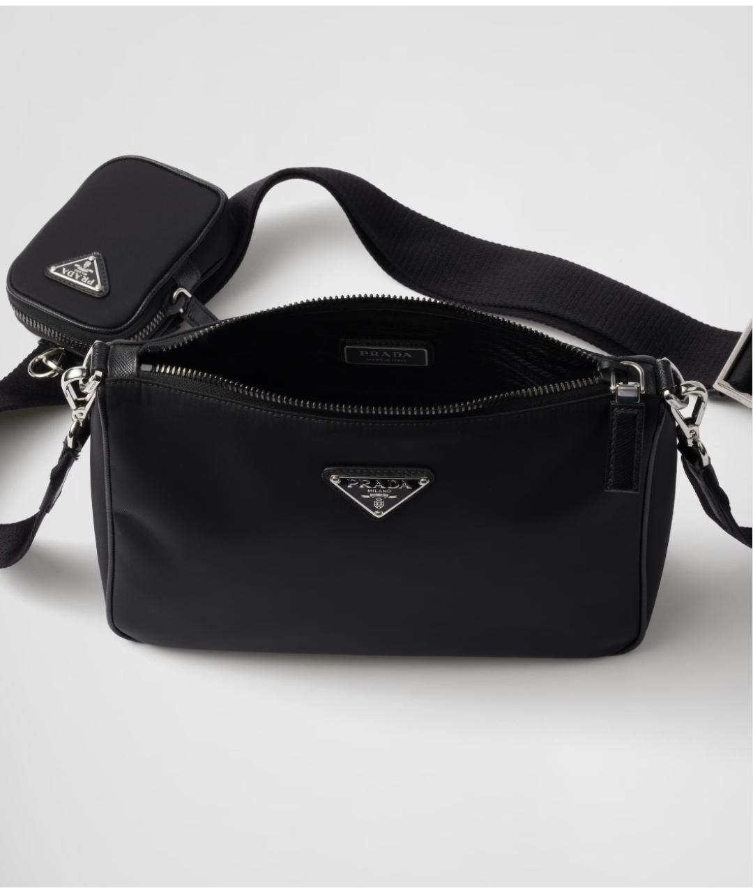 PRADA Черная синтетическая сумка на плечо, фото 5