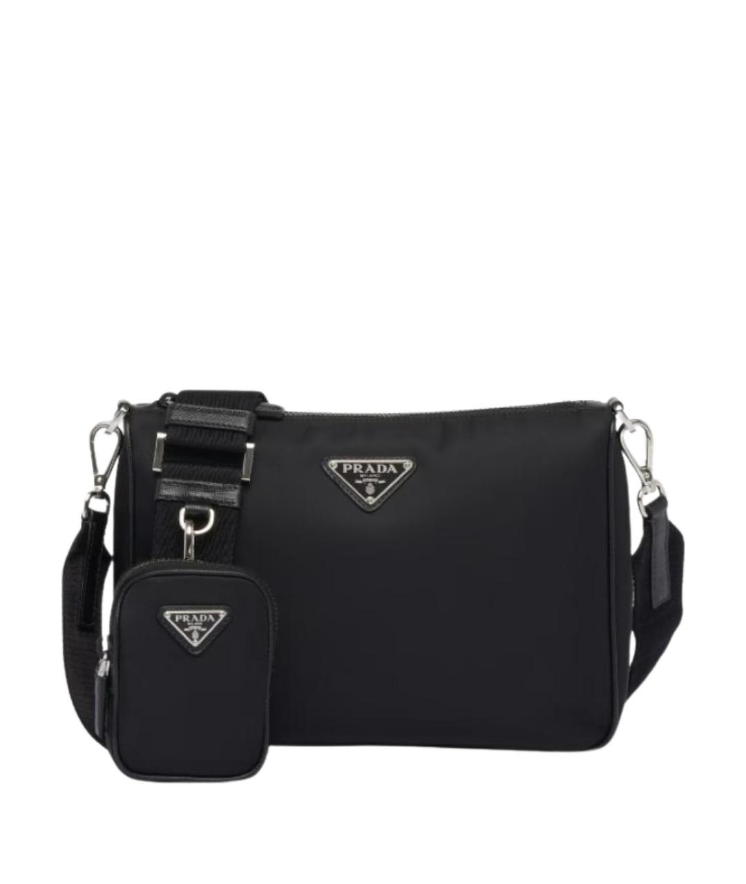 PRADA Черная синтетическая сумка на плечо, фото 1