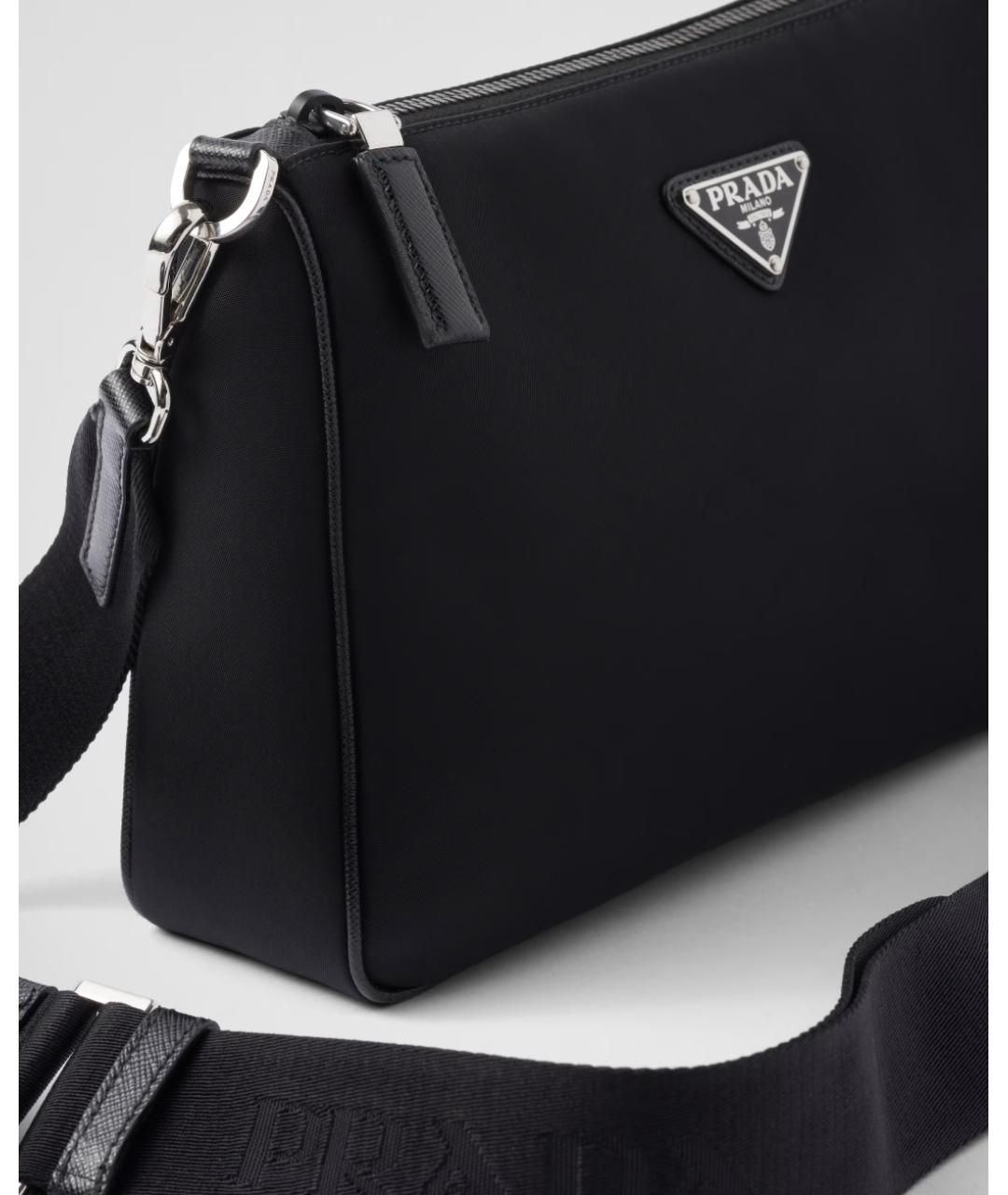 PRADA Черная синтетическая сумка на плечо, фото 6