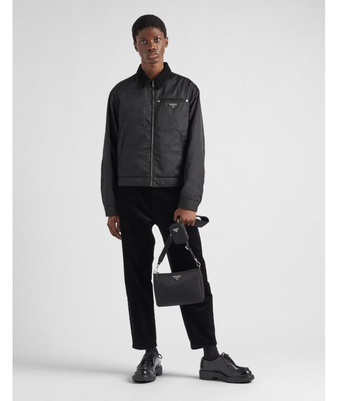 PRADA Черная синтетическая сумка на плечо, фото 2