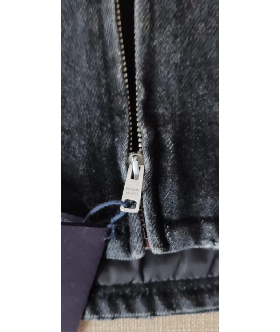 PRADA Черная деним майка, фото 6