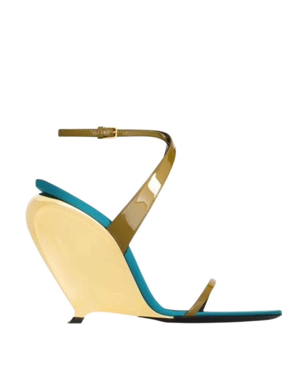 SAINT LAURENT Мульти босоножки, фото 1