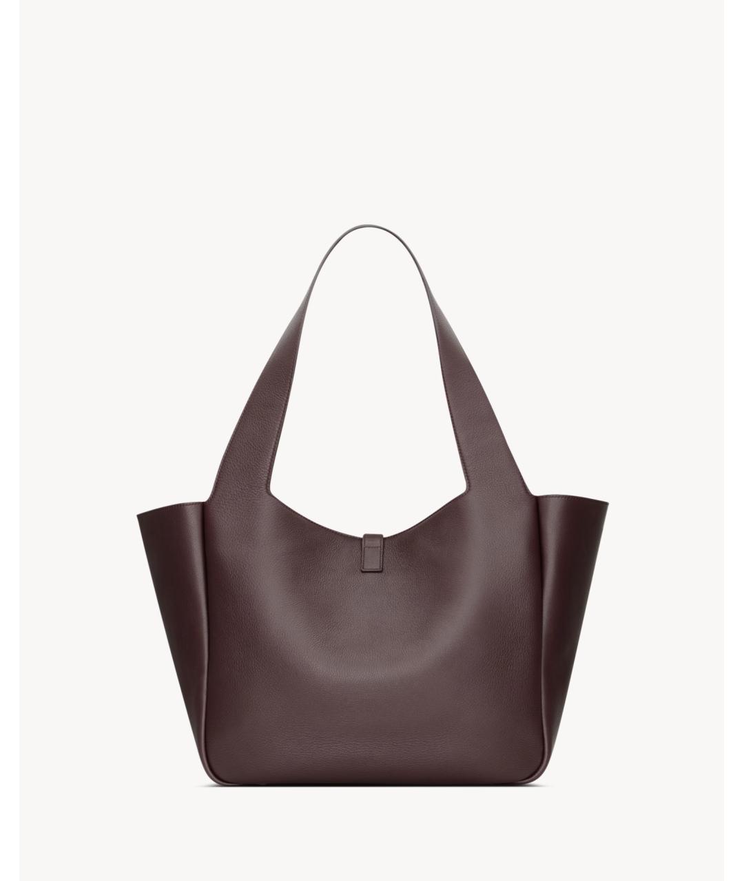 SAINT LAURENT Фиолетовая кожаная сумка тоут, фото 3